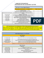 Akdeniz Üniversitesi 2023-2024 Eğitim Öğretim Yili Akademik Takvimi