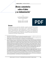 BREVES COMENTARIOS SOBRE EL DAÑO Y SU INDEMNIZACION