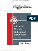 Advanced Nutrition and Human Metabolism 7th Edition Gropper Test Bank