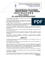 Instruções: Prefeitura Municipal de Vitorino