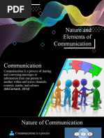 Nature and Elements of Communication