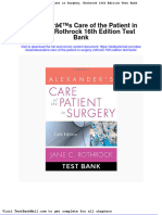 Alexanders Care of The Patient in Surgery Rothrock 16th Edition Test Bank