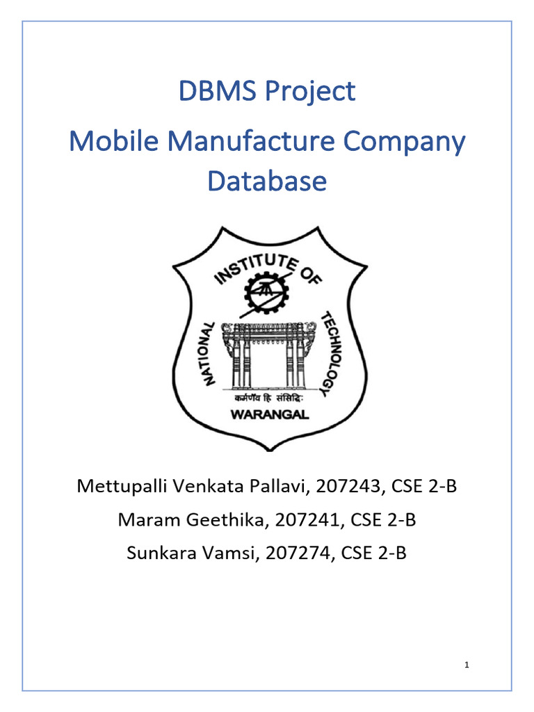 Dbms Project Final-Final | PDF | Databases | Computer Data