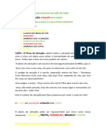 O PLANO DA SALVAÇÃO ATRAVÉS DAS CORES O Plano Da Salvação Pode Ser Representado Por Cinco Cores Nessa Sequência