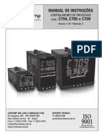 Manual de Instruções C704, C705 e C709: Controladores de Processos Mod.