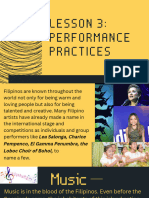 Performance Practices