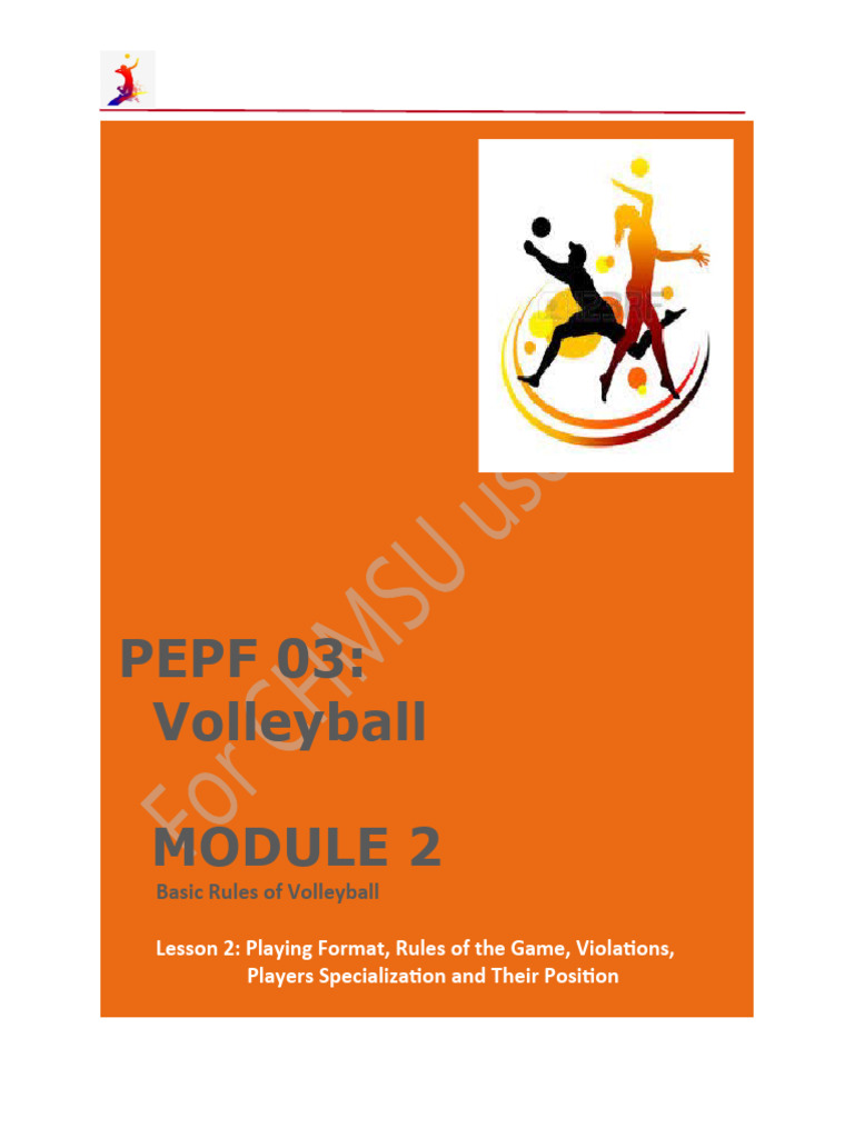 Volleyball Module 2 Pdf Volleyball Team Sports