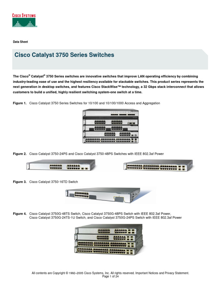 Switch 1 Giga Cisco Catalyst 3750 | PDF | Computer Network | Network Switch