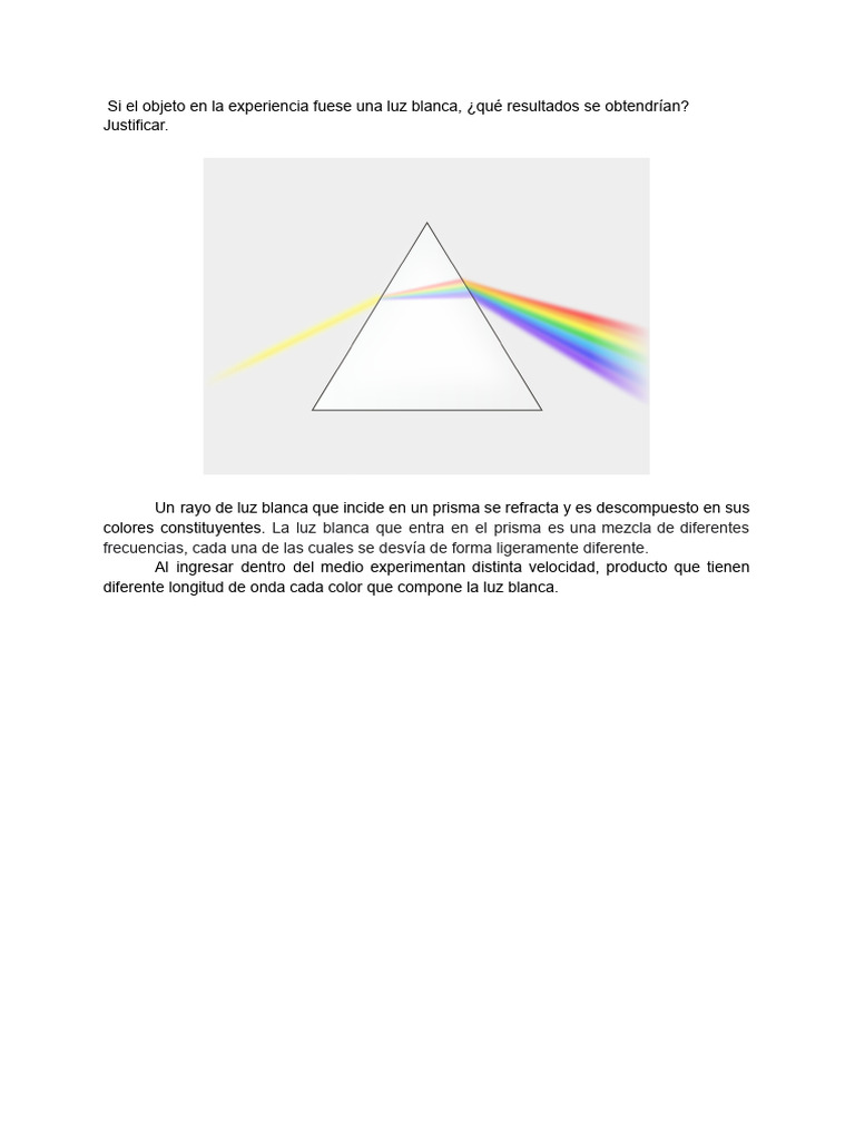 Efectos de la Luz Blanca en un Prisma | PDF