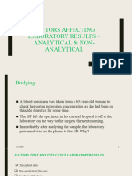 Factors Affecting Results - Analytical & Non-Analytical