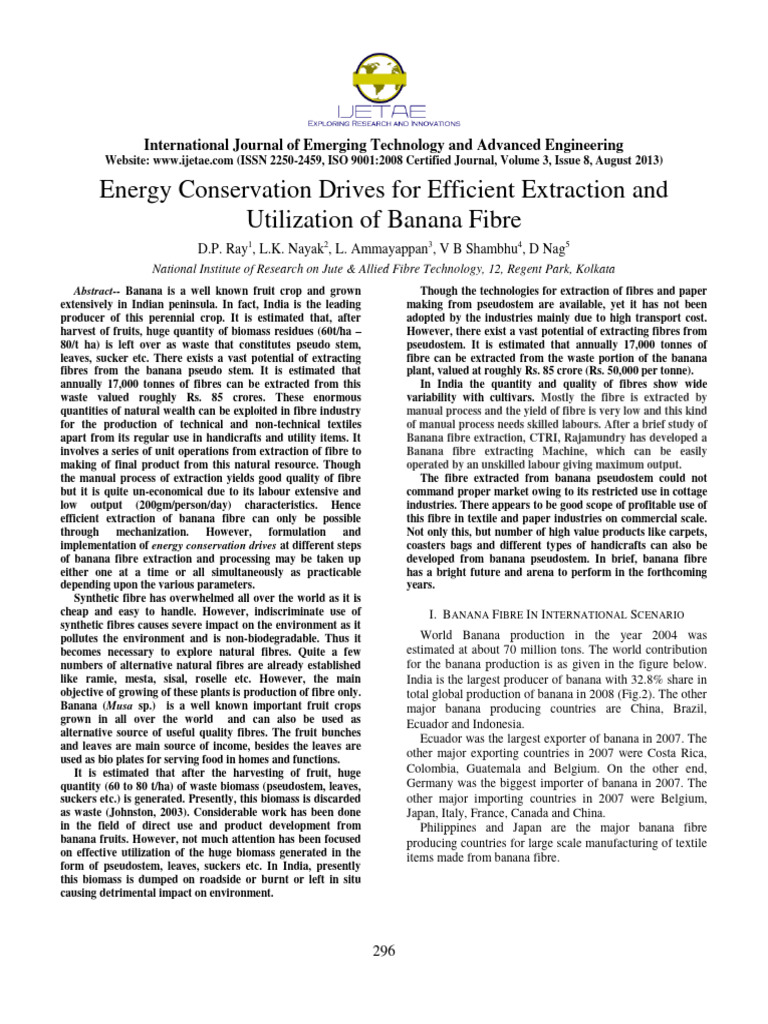 Energy Conservation Drives For Efficient Extraction and Utilization of