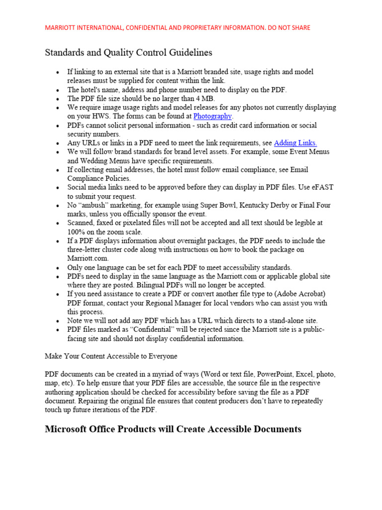 Standards and Quality Control Guidelines For PDFs PDF Microsoft