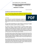 Ordenanza #Xx-2023-Mdi: "Año de La Unidad, La Paz y El Desarrollo"