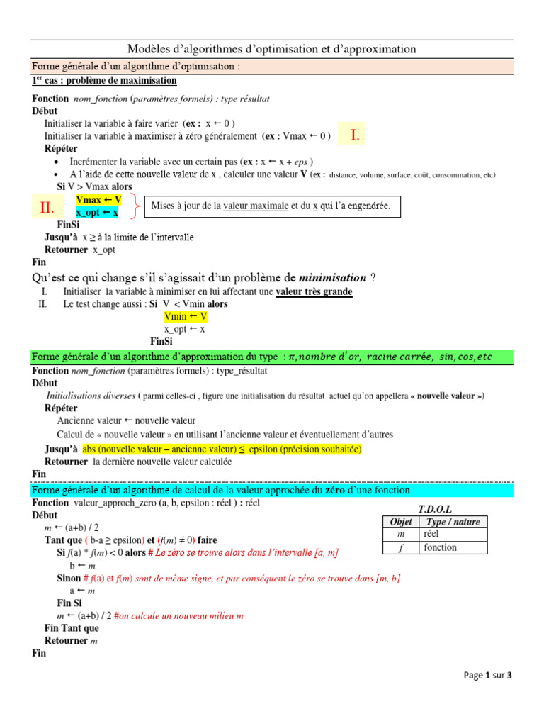 Algorithmes d'optimisation et approximation | PDF | Optimisation ...
