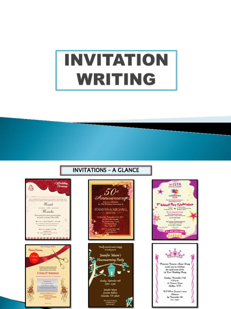 Invitation Writing Guide for Students | PDF