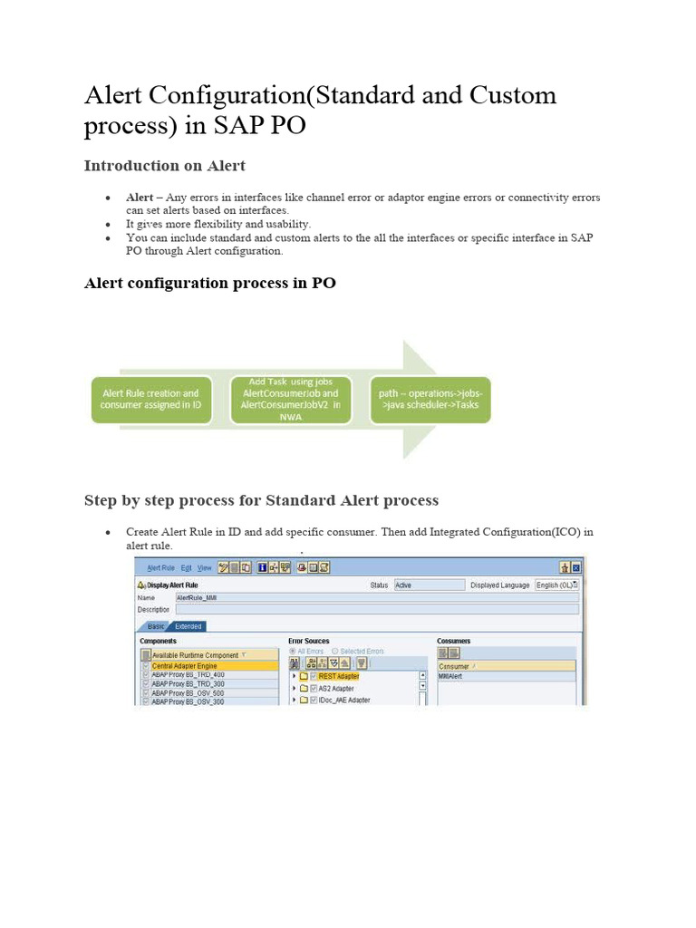 Alerts in SAP PO PDF