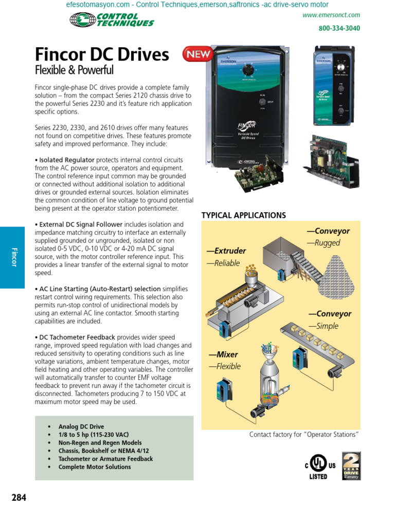 Fincor DC Drives Overview and Features | PDF | Electric Motor | Relay