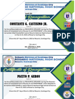 Certificates For Cabulay Researchers