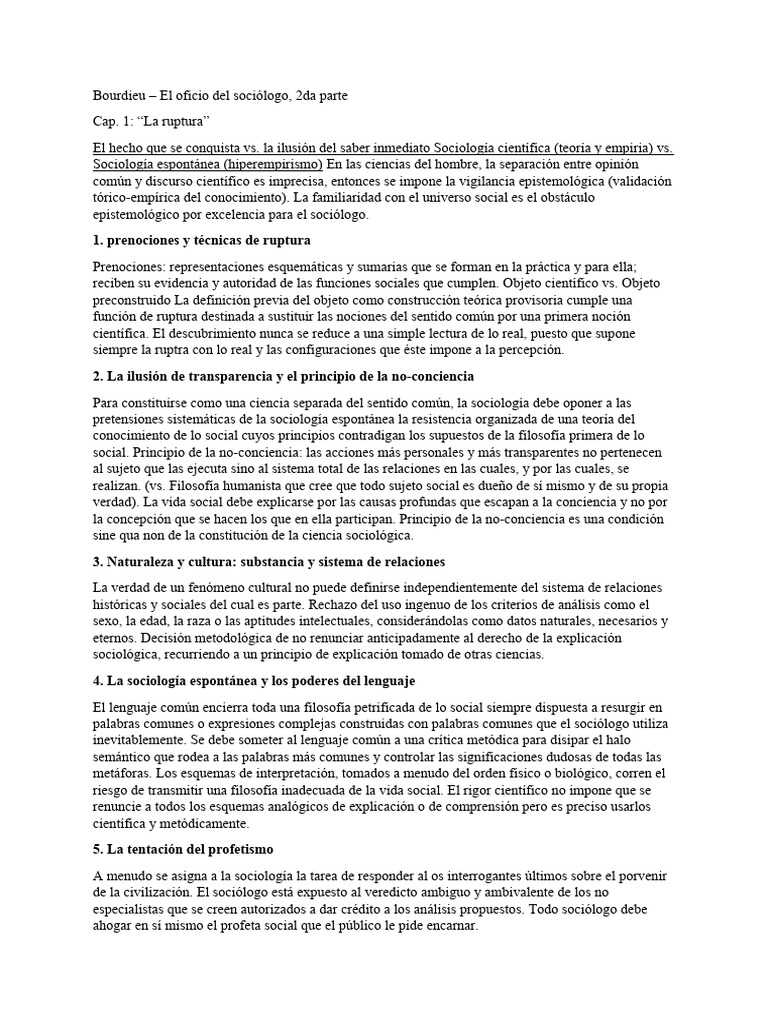 La Ruptura PDF Teoría Sociología