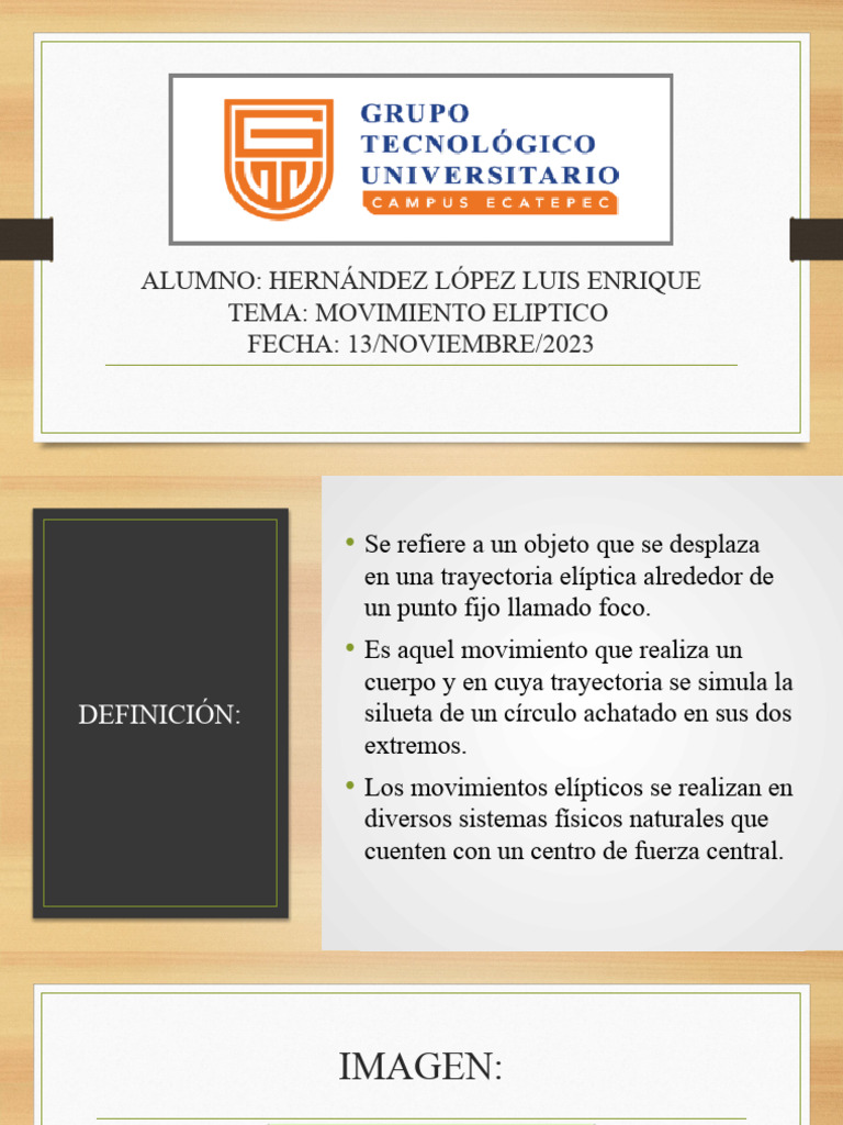 Ejemplos y características del movimiento elíptico | PDF | Elipse | Orbita