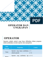 Pert 5 - Bab 3 - Operator Dan Ungkapan - Mhs