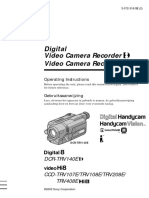 Digital Video Camera Recorder Video Camera Recorder: DCR-TRV140E