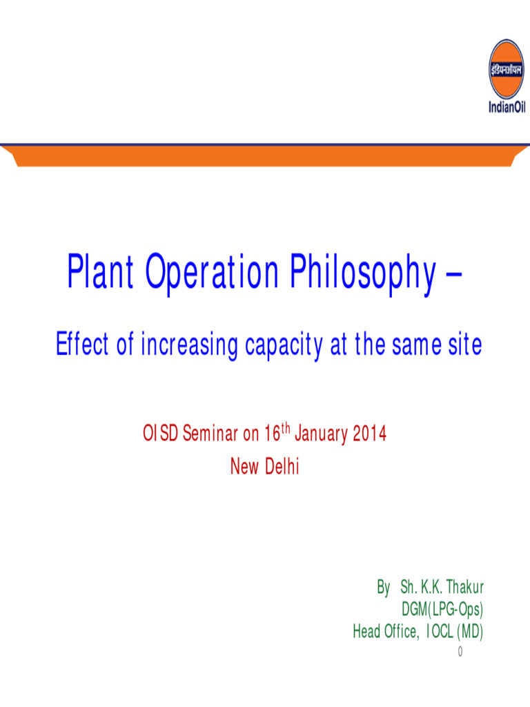 Plant Operation Philosophy Overview | PDF | Manufactured Goods | Transport