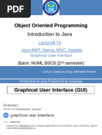 Lecture - Java Applets, Swing, AWT, MVC