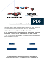 Eaton Fuller To 11605D Transmission Parts Manual