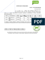 Certificado Cotizaciones: Folio Nº: 3FF8770D87A8BD5059