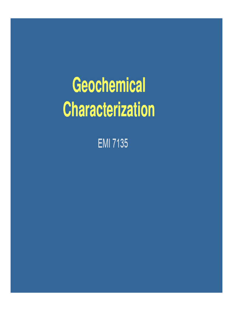 Geochemical Analysis of Acid Rock Drainage | PDF