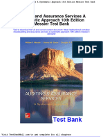 Auditing and Assurance Services A Systematic Approach 10th Edition Messier Test Bank
