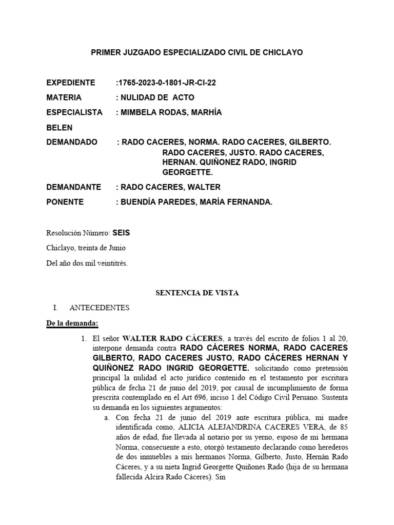Ejemplo de Sentencia Alimentos PDF Ley procesal Jurisdicción