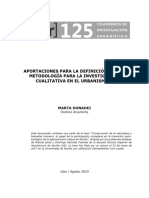 Donadei, 2019. Metodología Cualitativa y Urbanismo-Sb