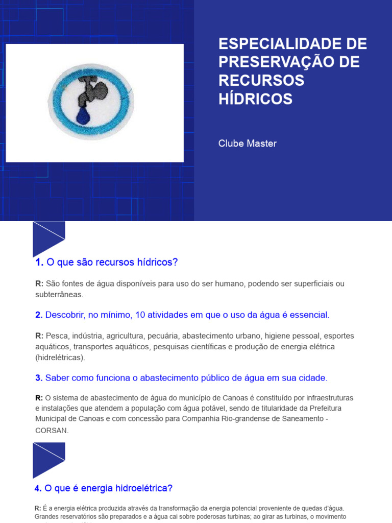 Preservação de Recursos Hídricos | PDF | Água | Desperdício