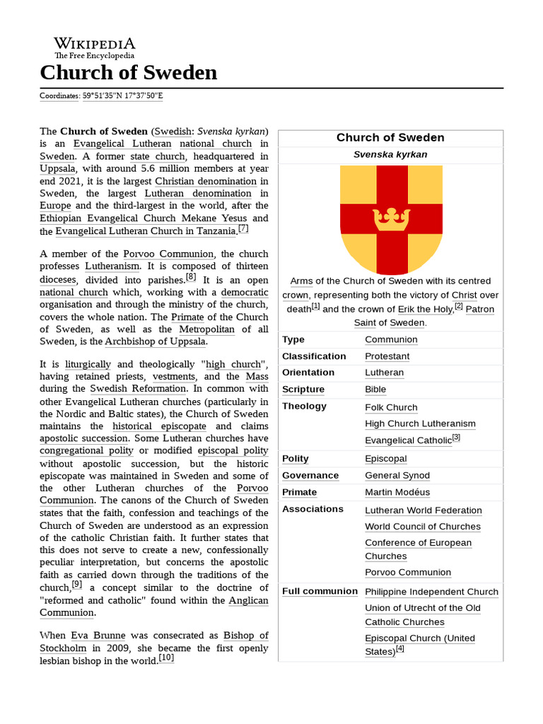 Church of Sweden | PDF | Deacon | Ordination