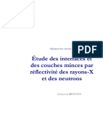 Étude Des Interfaces Et Des Couches Minces Par Réflectivité Des Rayons-X Et Des Neutrons