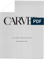 Carver TX1-11 Prelim Owners Manual