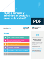 Como Agregar y Administrar Pestañas en Un Aula Virtual Docentes