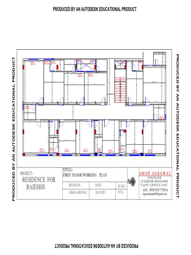 First Floor Working Plan for Residence | PDF | Architectural Design ...