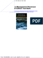 Operations Management Stevenson 10th Edition Test Bank