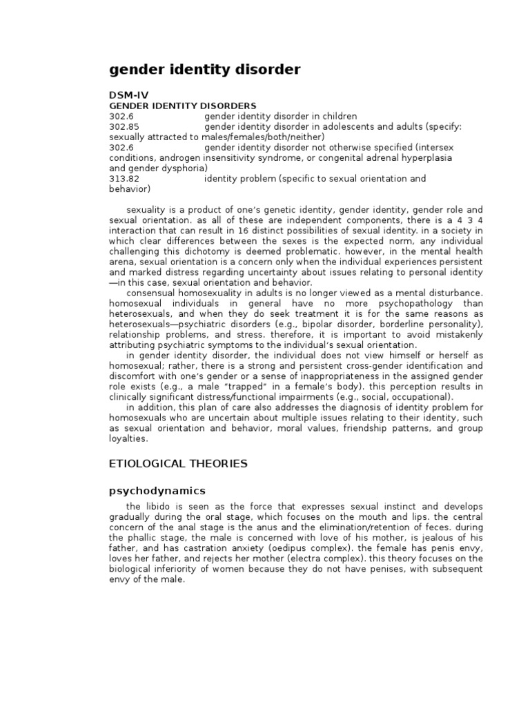 Understanding Gender Identity Disorders | PDF | Sexual Orientation ...