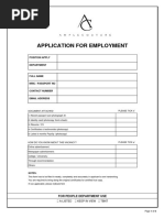 I Application For Employment - Management