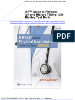 Bates Guide To Physical Examination and History Taking 12th Bickley Test Bank