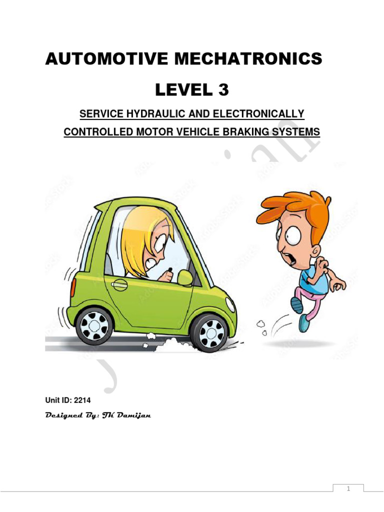 Service Hydraulic and Electronically Controlled Motor Vehicle Braking System PDF Anti Lock