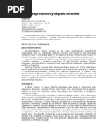 MAJOR DEPRESSION_DYSTHYMIC DISORDER