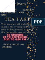 Tea Party: YOU ARE Warmly Invited To Join Us at OUR