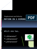 Motion in 1 Dimension