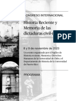 Programa Congreso Historia y Memoria