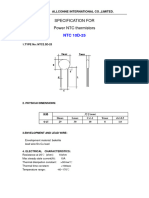 Specification For Power NTC Thermistors